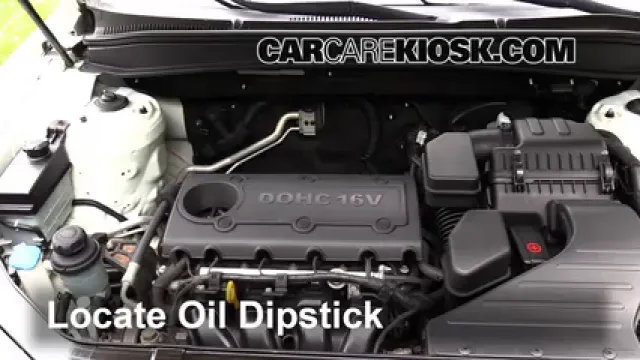 2011 Hyundai Santa Fe GLS 2.4L 4 Cyl. Oil Check Oil Level